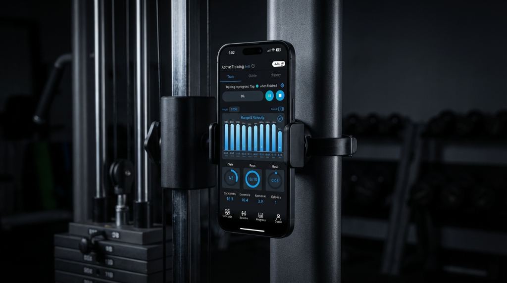 Phone showing IFT app tracking workout